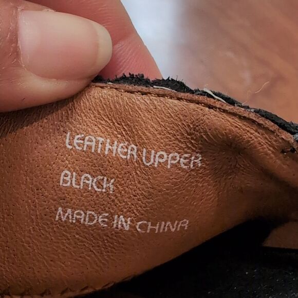 Earthies Katina Black Wedge Woven Leather Bootie Sandals Size 10 - Picture 7 of 13